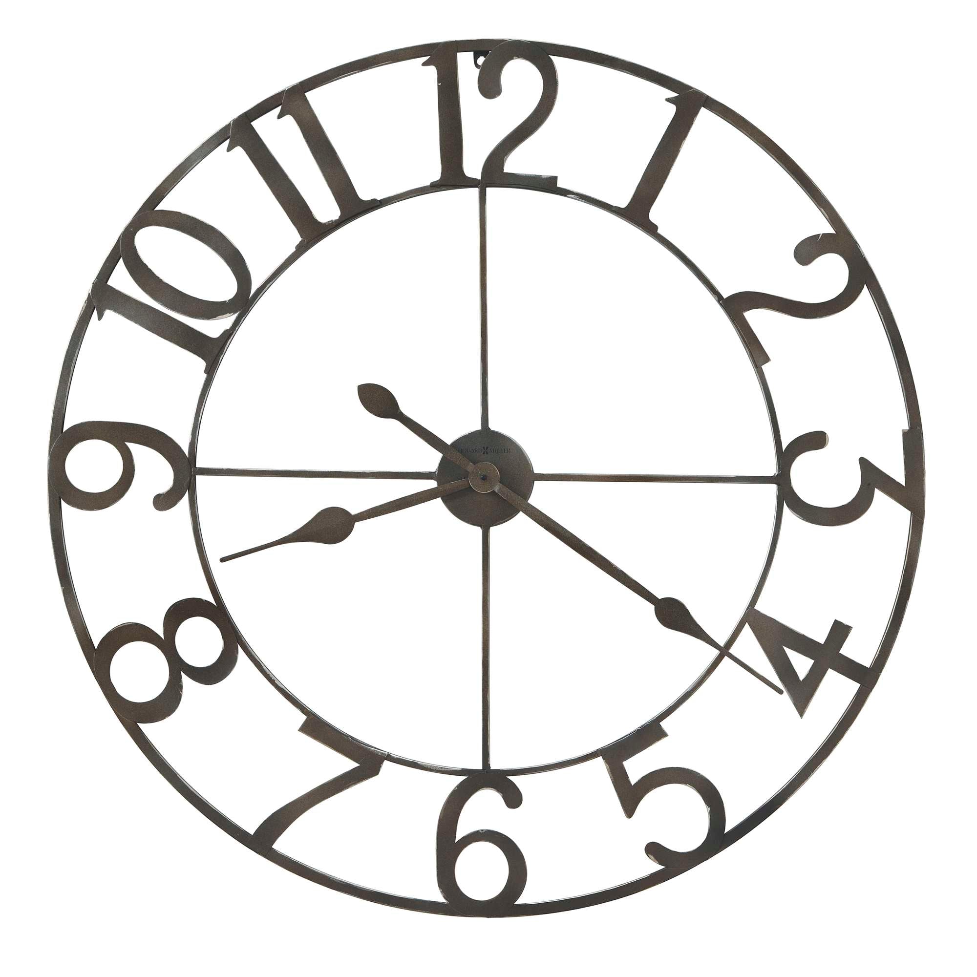 Dark Charcoal Open-Frame Wall Clock — view 2