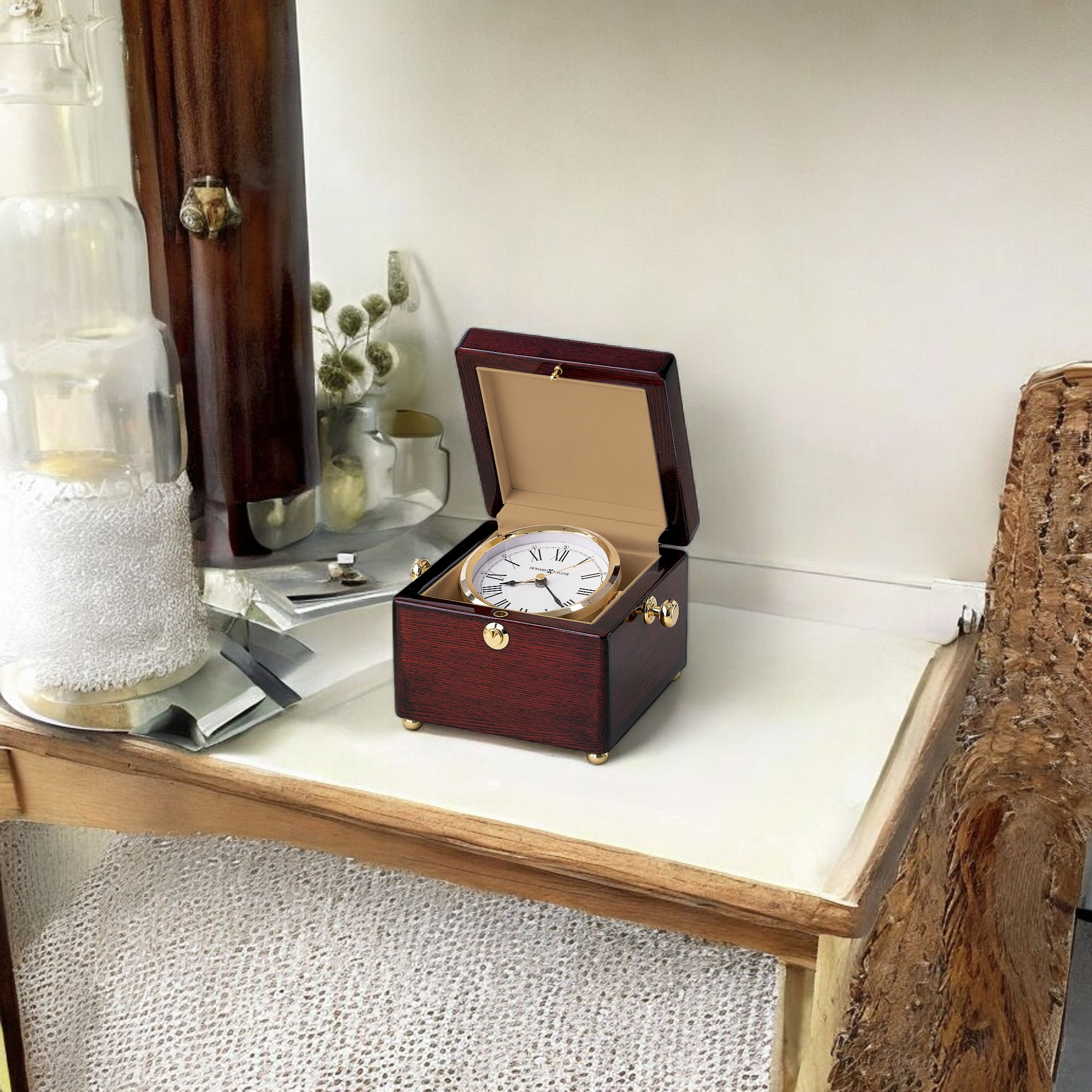 Rosewood Box Table Clock — view 3