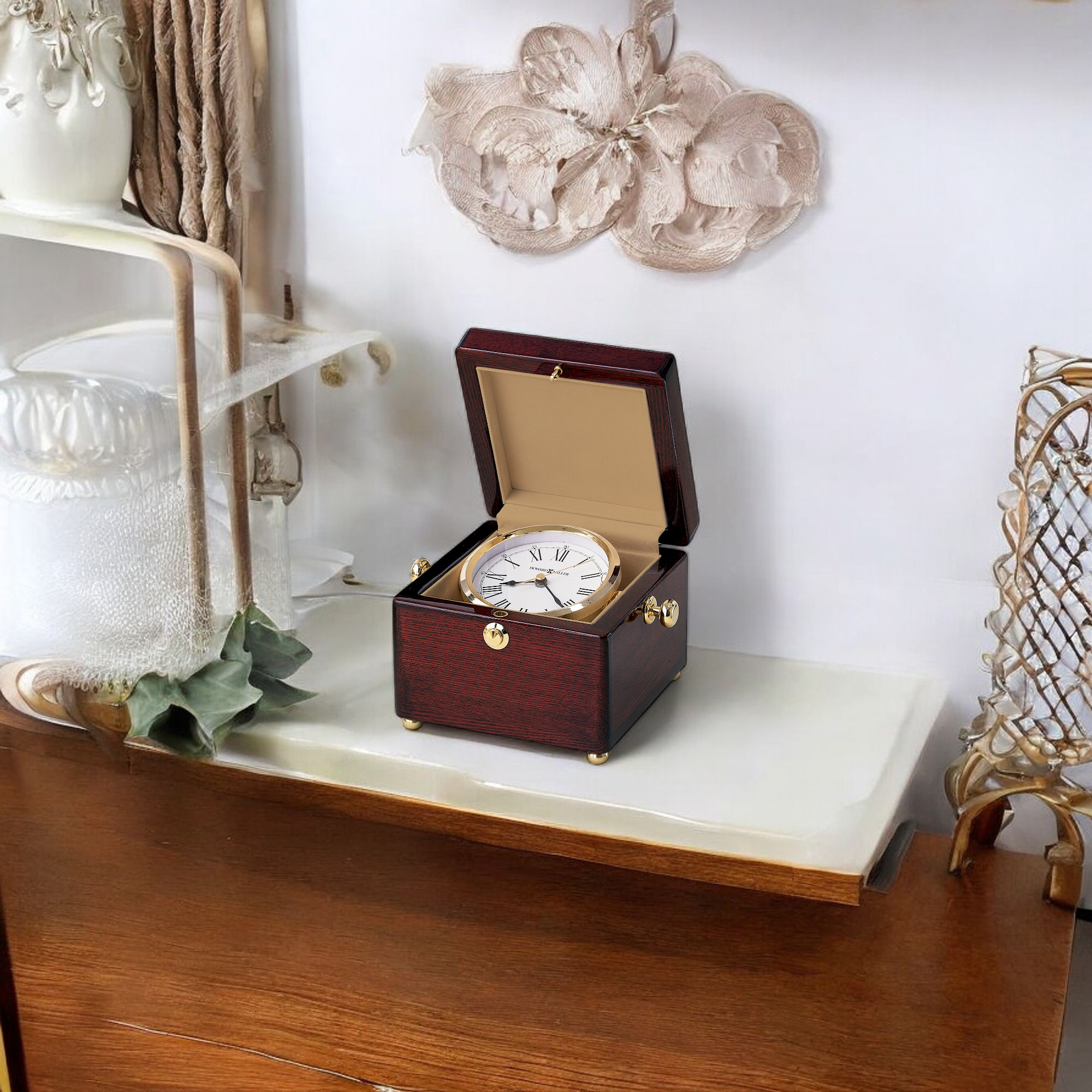 Rosewood Box Table Clock — view 4