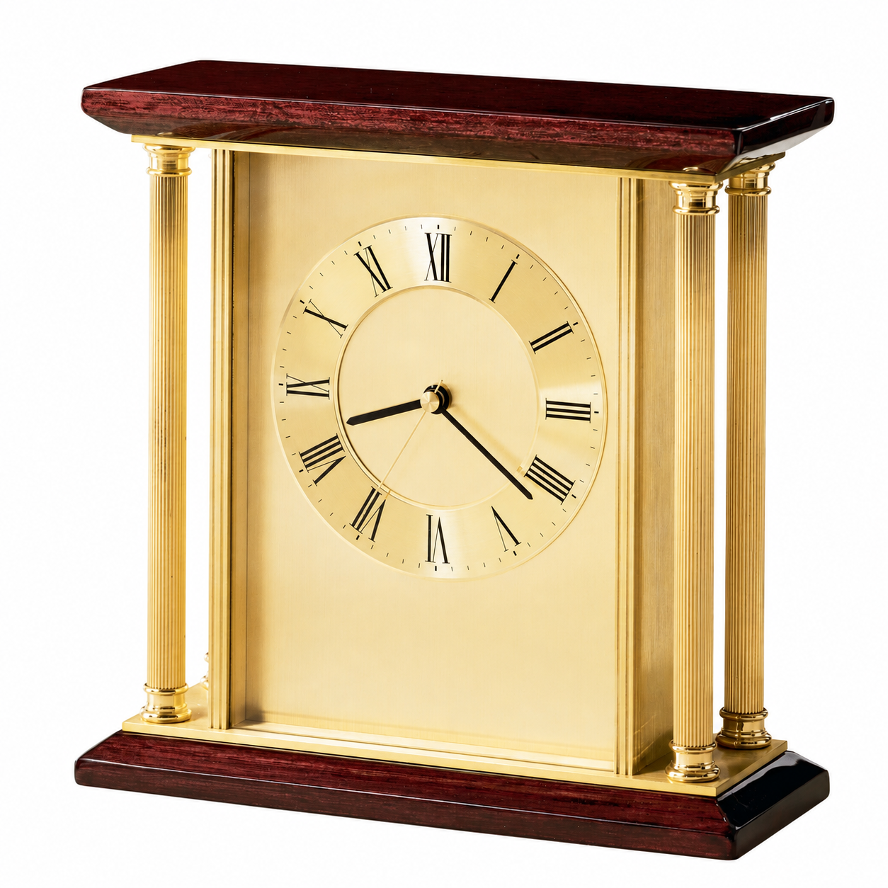 Gold-Tone Metal Table Clock — view 1