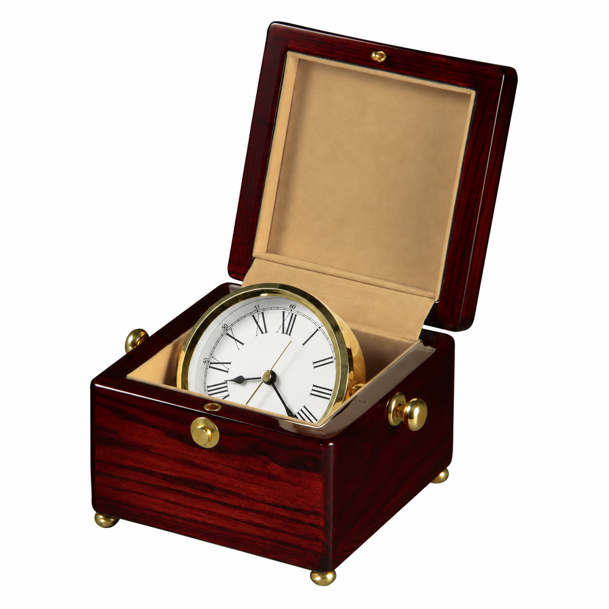 Rosewood Box Table Clock — view 6