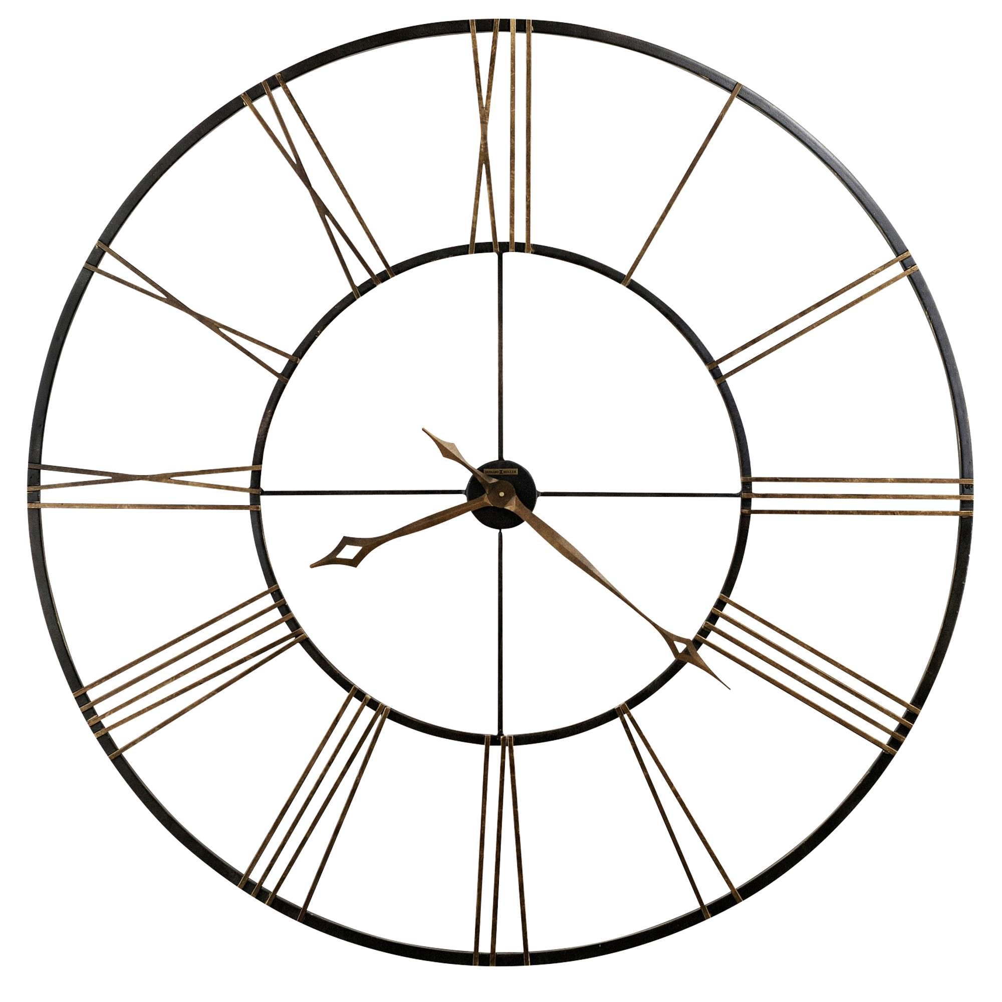 Aged Iron Open-Frame Wall Clock — view 2
